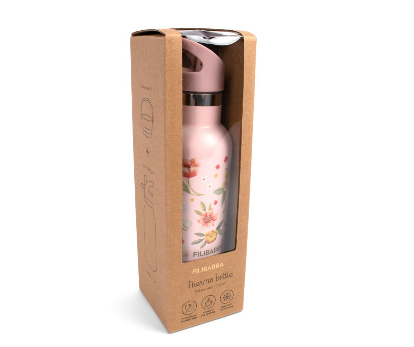 Filibabba Stainless Steel Water Bottle – Ocean Blossom