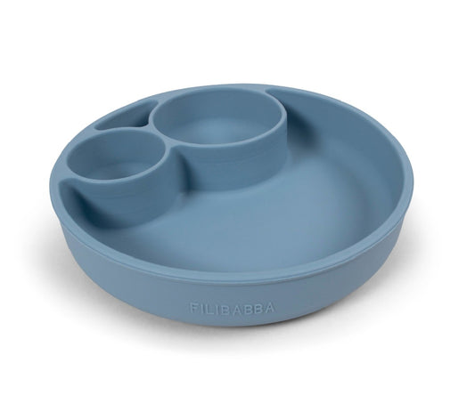 Filibabba Silicone Divided Plate – Powder Blue