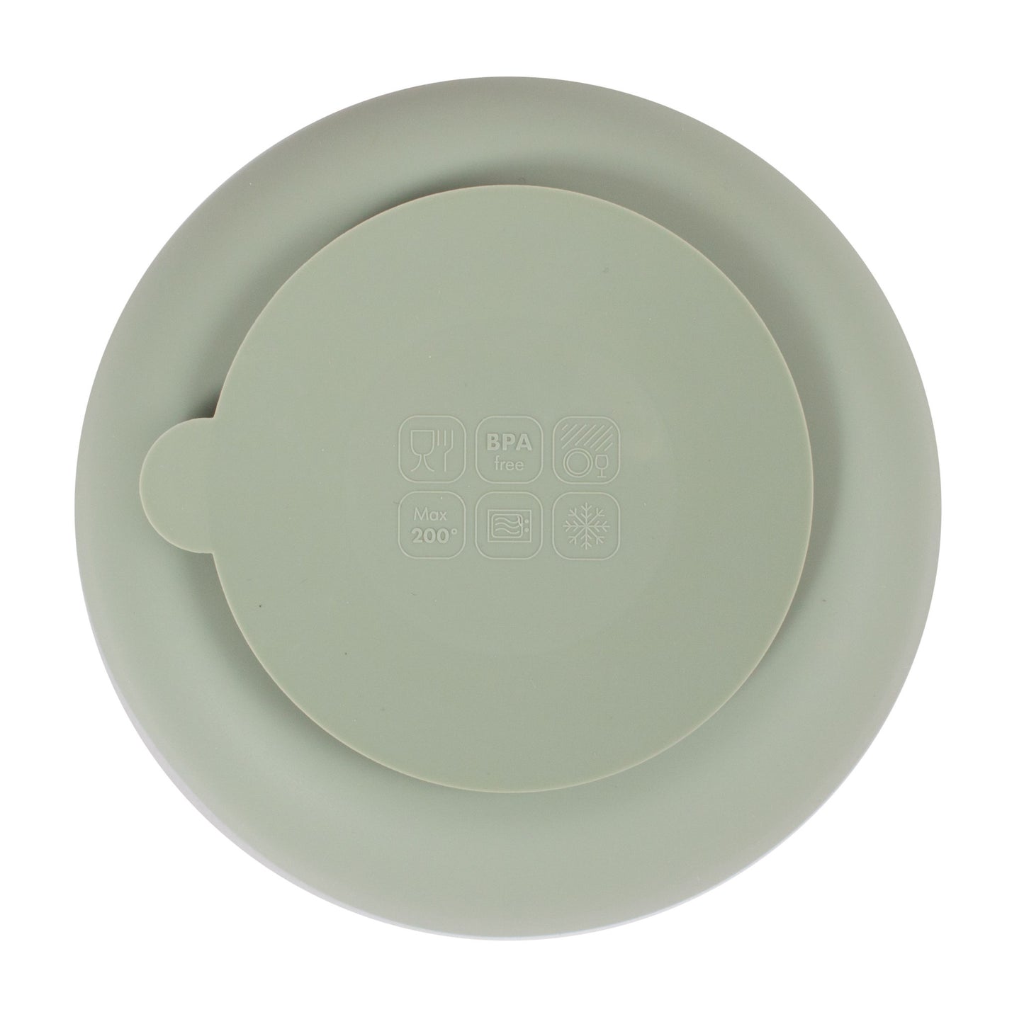 Filibabba Silicone Divided Plate – Green