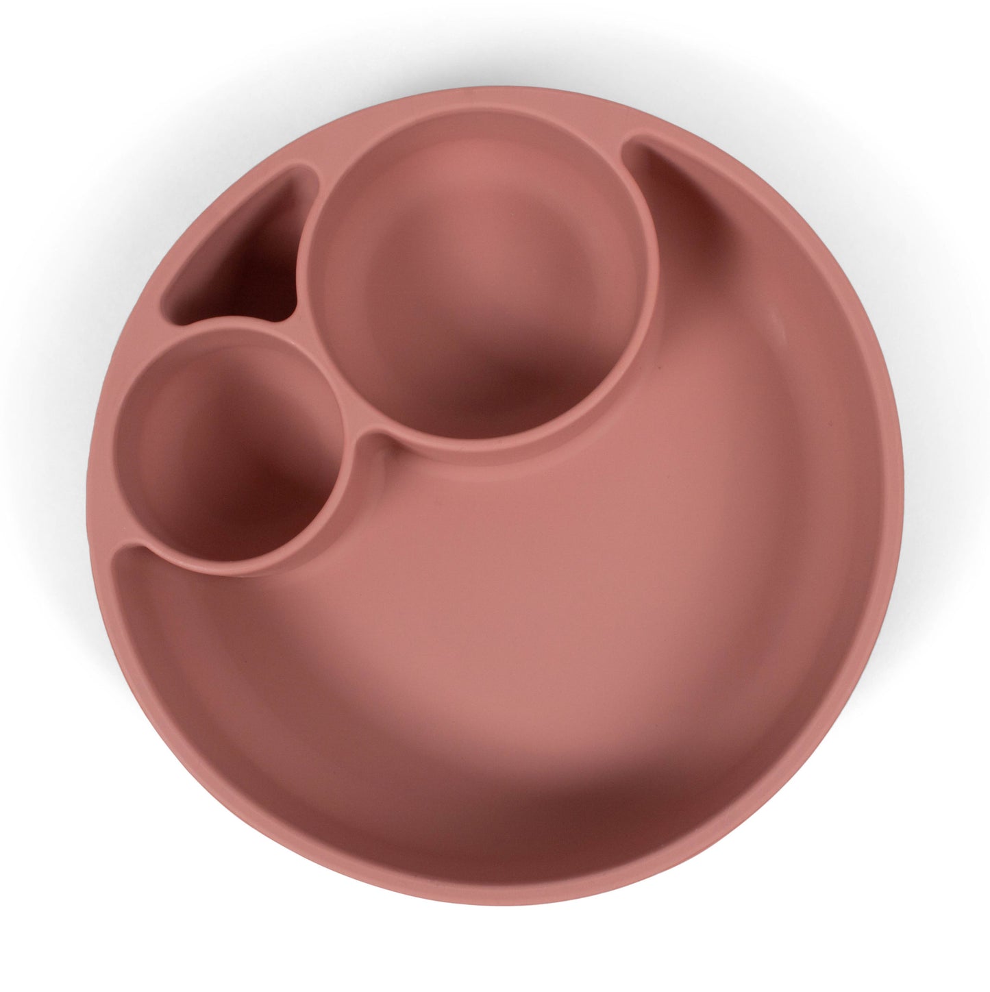 Filibabba Silicone Divided Plate – Rose